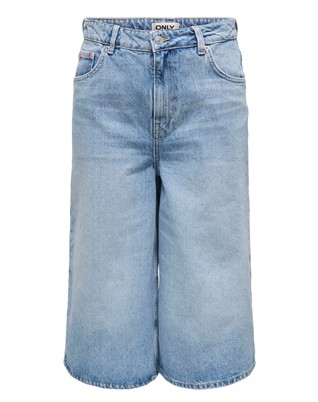 Onlhope Wide Long Denim Shorts - Light Blue Denim